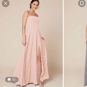 Dear Cleo strapless dress size 2 peach